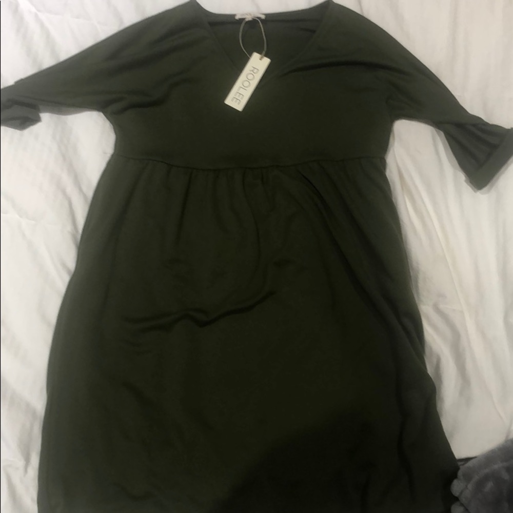 Olive green ROOLEE dress - Picture 3 of 3
